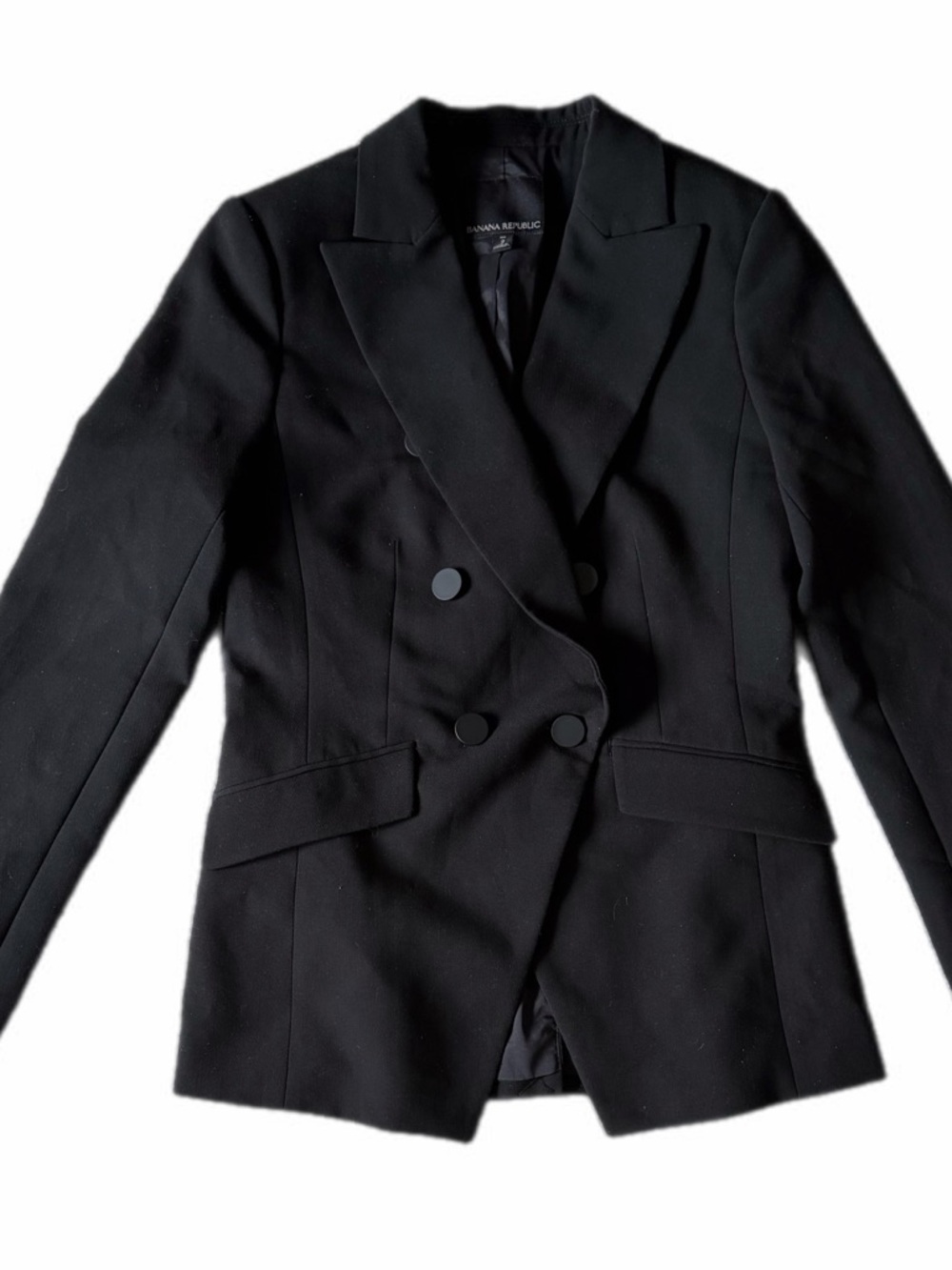 Banana Republic double breasted black blazer size 2 - Picture 6 of 15